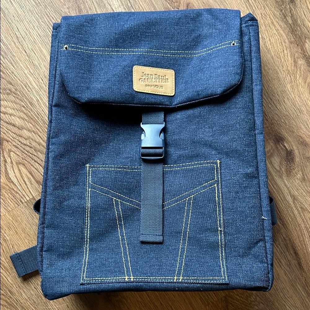 NWOT Jean Paul Gaultier Denim Blue Backpack